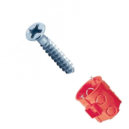 Wkręt osprzętowy do puszek dł. 25mm W25 - 100szt. -zdjęcie numer 1