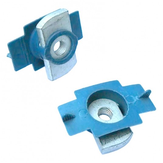 Wpust przesuwny alum/plast do szyny M8 niebieski -zdjęcie numer 1