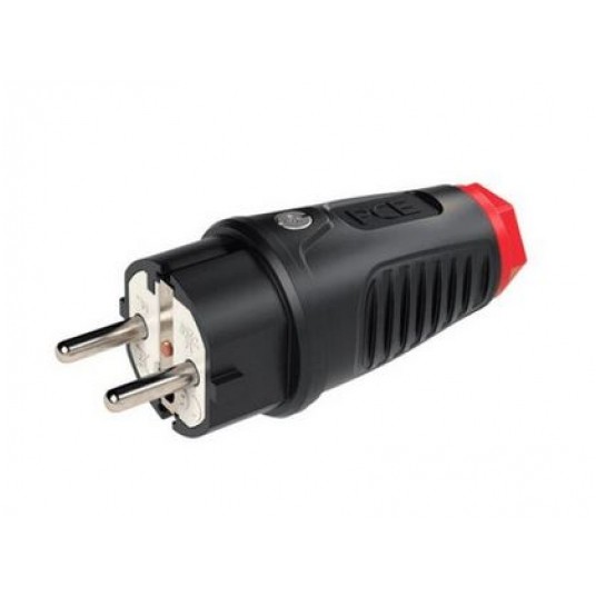 Wtyczka gumowa przen. UNI SCHUKO 16A 250V IP54 PCE -zdjęcie numer 1