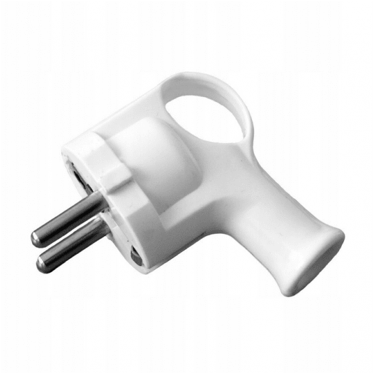 Wtyczka kątowa 2P+Z z uchwytem -zdjęcie numer 1