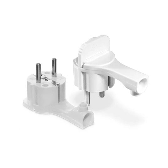 Wtyczka kątowa WT-16UP biała płaska -zdjęcie numer 1