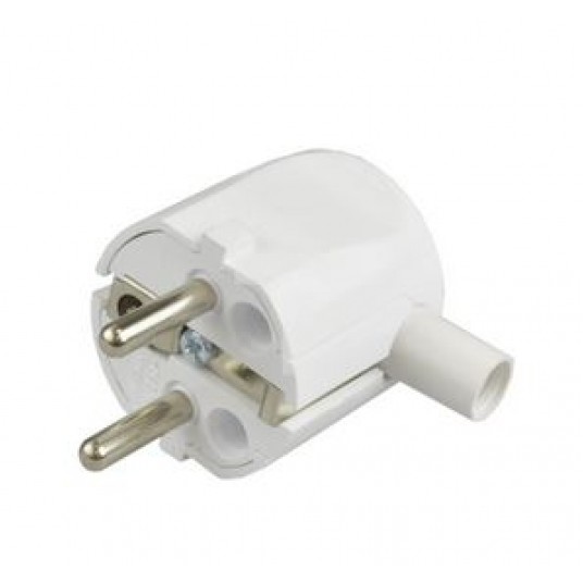 Wtyczka kątowa WT-20 2P+Z 16A biała UNISCHUKO -zdjęcie numer 1