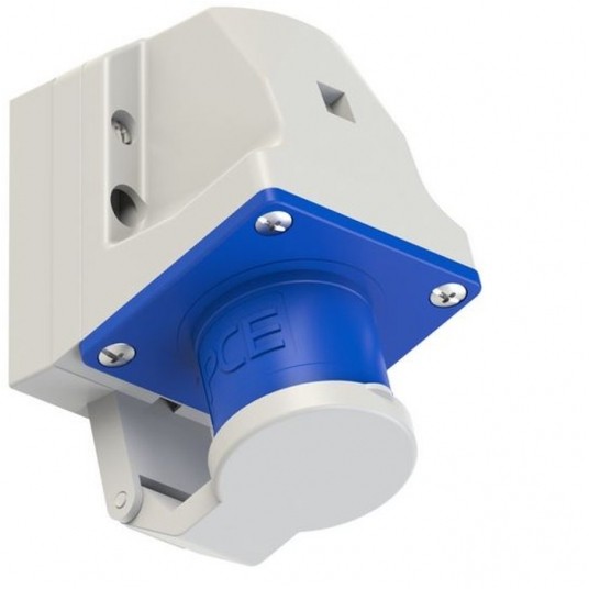 Wtyczka odbiornikowa 16A 3P 230V niebieska IP44 -zdjęcie numer 1