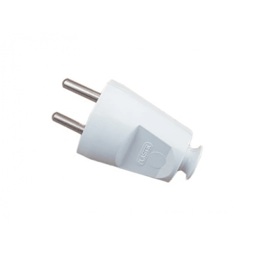 Wtyczka prosta 2P+Z 16A biała WT30 -zdjęcie numer 1