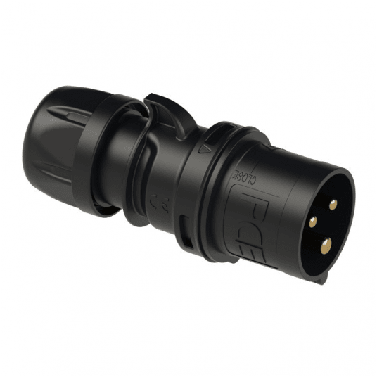 Wtyczka przenośna 32A 3P 400V czarna IP44 SHARK -zdjęcie numer 1