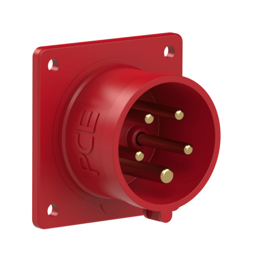 Wtyczka siłowa tablicowa 16A 5P 400V IP44 czerwona -zdjęcie numer 1