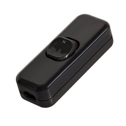 Wyłącznik kołyskowy/suwakowy na kabel czarny -zdjęcie numer 1