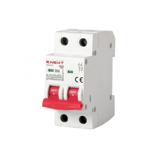 Wyłącznik nadprądowy 2P B 6A 6kA AC PRO -zdjęcie numer 1