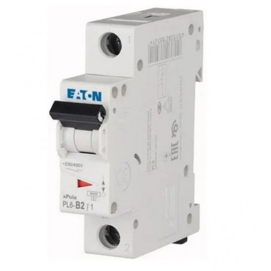 Wyłącznik nadprądowy B2A PL6-B2/1 1P 1-faz 2A -zdjęcie numer 1