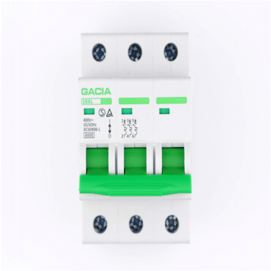 Wyłącznik nadprądowy GACIA C16A 3P 6kA 16A -zdjęcie numer 1