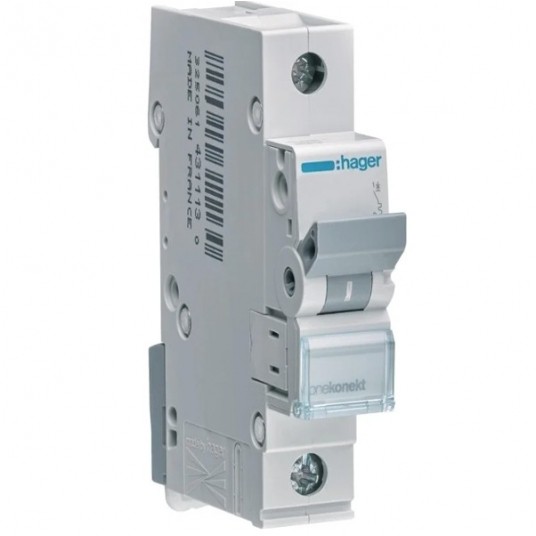 Wyłacznik nadprądowy Hager C16A 1P C16/1 -zdjęcie numer 1