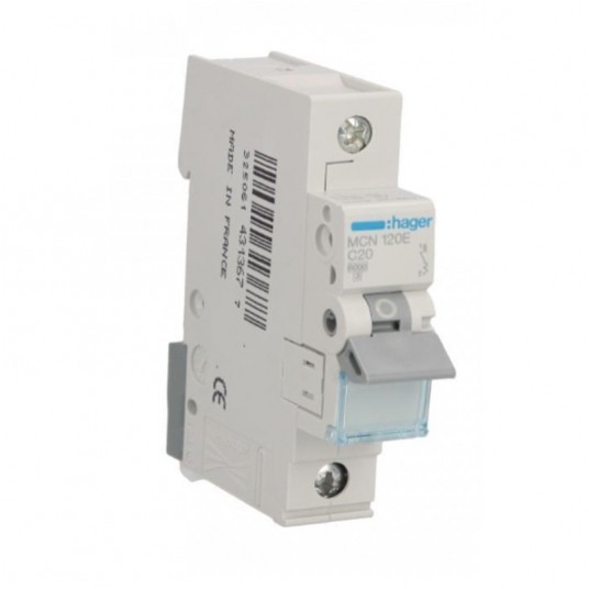 Wyłącznik nadprądowy Hager C20A 1P C16/1 -zdjęcie numer 1