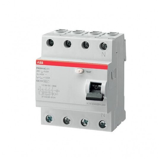 Wyłącznik różnicowopr. AC ABB 4P 63A FH204 -zdjęcie numer 1