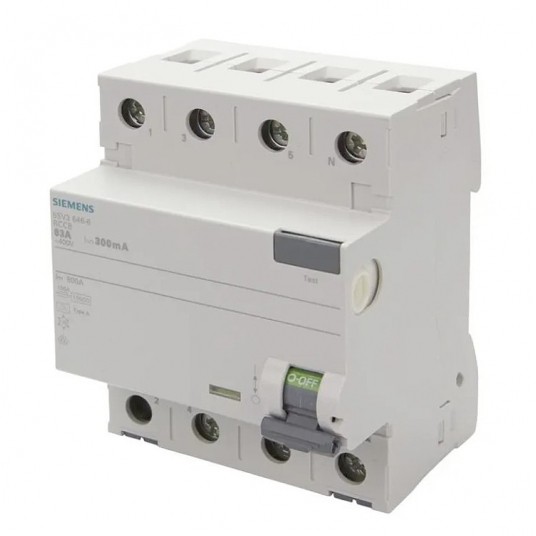 Wyłącznik różnicowoprąd A RCD Simens 63A 4P 300mA -zdjęcie numer 1