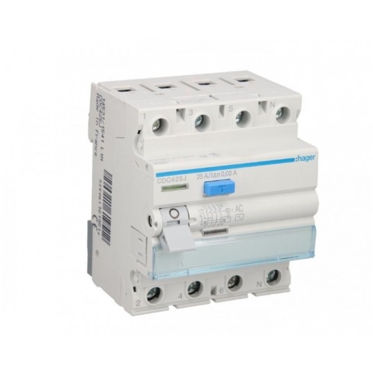 Wyłącznik różnicowoprądowy CDC425J 25A/30mA 4P AC -zdjęcie numer 1