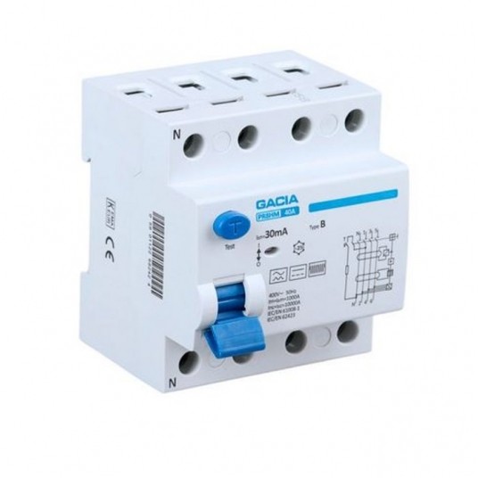 Wyłącznik różnicowp. VCX-B RCD 40A 30mA 4P typ B -zdjęcie numer 1
