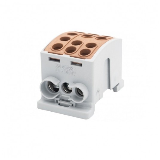 Zacisk HLK 100A-3 (1x25,2x16) - brązowy -zdjęcie numer 1