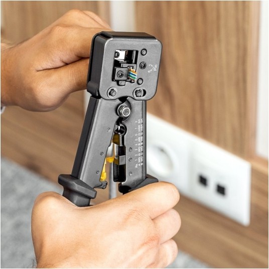 Zaciskarka wtyków przelotowych LAN RJ45 -zdjęcie numer 2