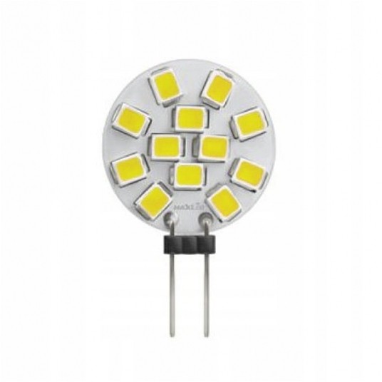 Żarówka LED G4 2W 6000K 12V DC biała zimna -zdjęcie numer 1