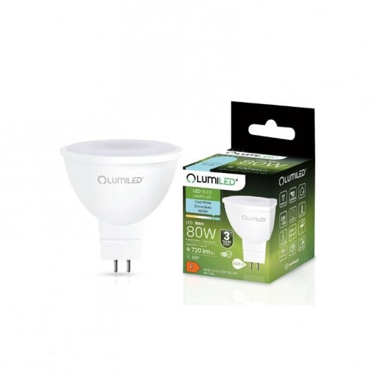 Żarówka LED MR16 8W 12V 720lm 6500K barwa zimna -zdjęcie numer 1