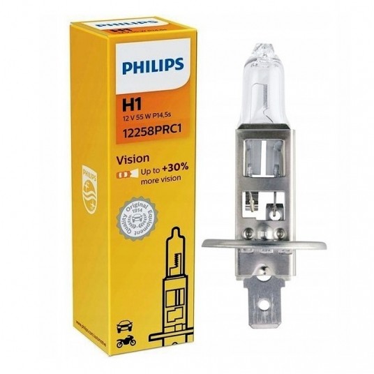 Żarówka samochodowa H1 Philips 12V 55W P14,5s +30 -zdjęcie numer 1