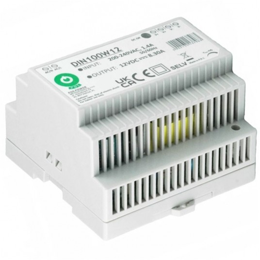 Zasilacz 12V DIN100W12 100W na szynę DIN reg -zdjęcie numer 1
