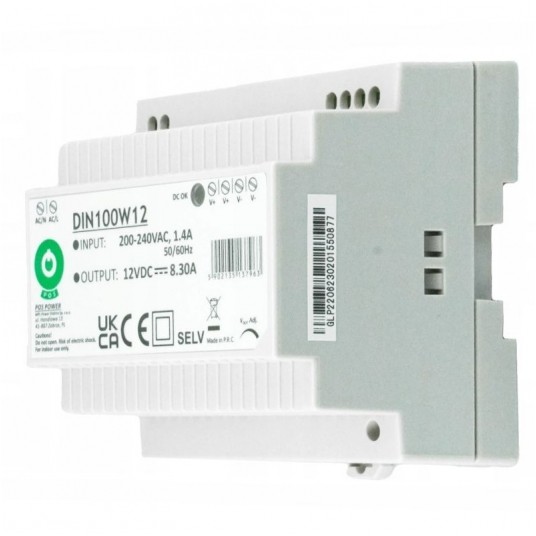 Zasilacz 12V DIN100W12 100W na szynę DIN reg -zdjęcie numer 2