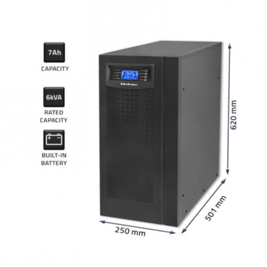 Zasilacz awaryjny UPS Qoltec -zdjęcie numer 3