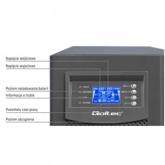 Zasilacz awaryjny UPS Qoltec -zdjęcie numer 2