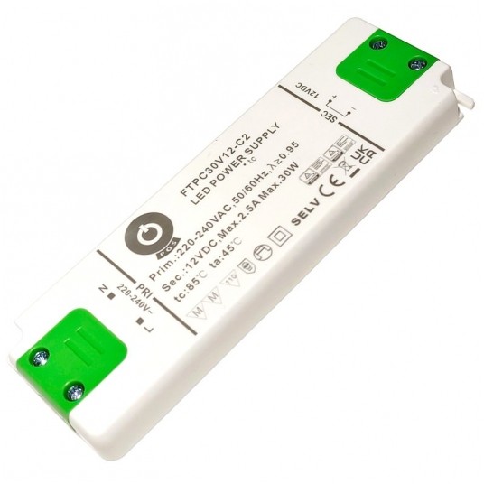 Zasilacz LED 12V 30W 2,5A CV FTPC30V-C2 meblowy -zdjęcie numer 1
