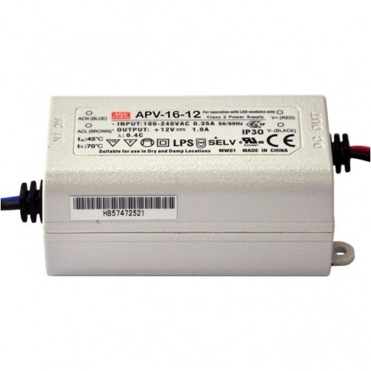 Zasilacz LED 12V DC APV 16W IP30 -zdjęcie numer 1