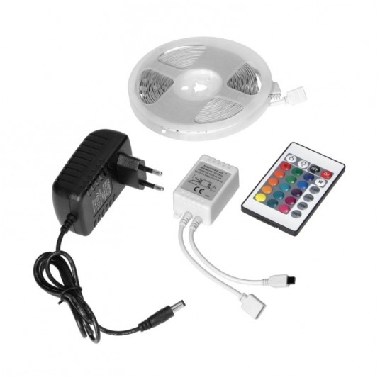 Zestaw taśma LED RGB 12V 7,2W/m 5m -zdjęcie numer 1