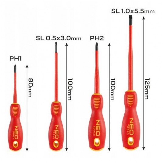 Zestaw wkrętaków izolowanych 4-elem. 04-144 NEO -zdjęcie numer 2