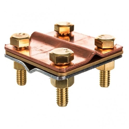 Złącze krzyżowe 4-otworowe CU/OC Elkobis mosiądz -zdjęcie numer 1