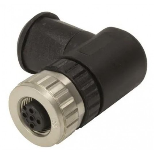 Złącze M12 śrubowe 5P żeńskie kątowe -zdjęcie numer 1