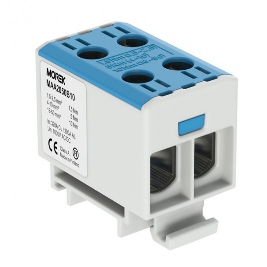 Złącze szynowe TH35 dwuwej. OTL50-2 1,5-50mm2 nieb -zdjęcie numer 1