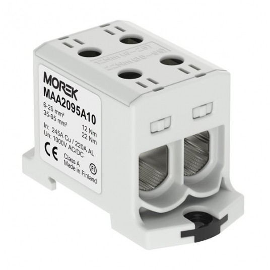 Złącze szynowe TH35 OTL95-2 6-95mm2 1000V szare -zdjęcie numer 1