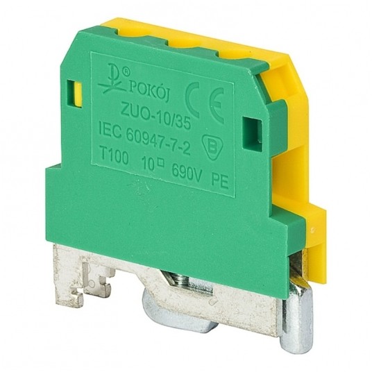 Złączka gwintowana ZUO-10/35 ochronna na szynę DIN -zdjęcie numer 1