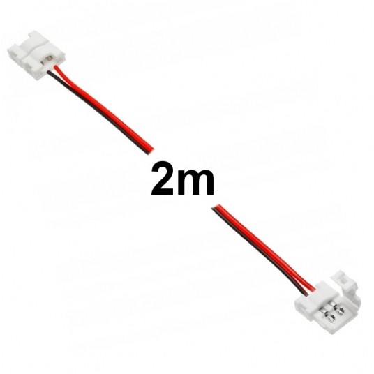 Złączka LED 10mm XC11 do taśm LED z przewodem 2m -zdjęcie numer 1