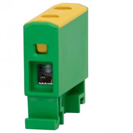 Złączka LZ 1,5mm2-16mm2 żółto-zielona na szynę TH -zdjęcie numer 1