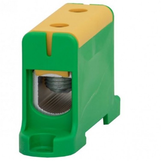 Złączka LZ 16mm2-95mm2 żółto-zielona na szynę TH35 -zdjęcie numer 1