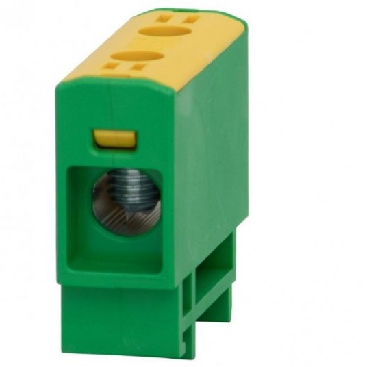 Złączka LZ 2,5mm2-35mm2 żółto-zielona na szynę TH3 -zdjęcie numer 1