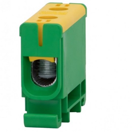 Złączka LZ 2,5mm2-50mm2 żółto-zielon na szynę TH35 -zdjęcie numer 1