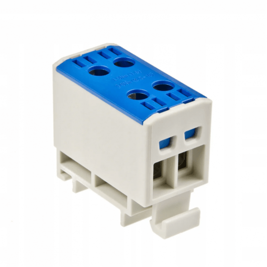 Złączka LZ 2x16/2x16mm2 niebieska na szynę TH35 -zdjęcie numer 1