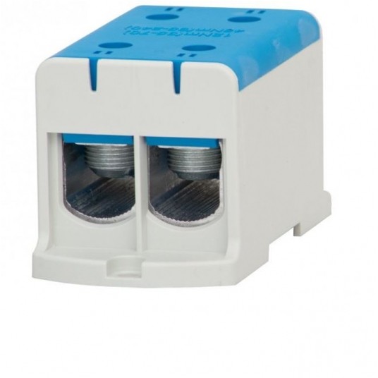 Złączka LZ 2x240/2x240mm2 niebieska na szynę TH35 -zdjęcie numer 1