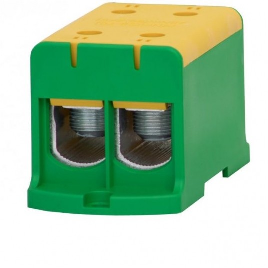 Złączka LZ 2x240/2x240mm2 żółt/ziel. na szynę TH35 -zdjęcie numer 1