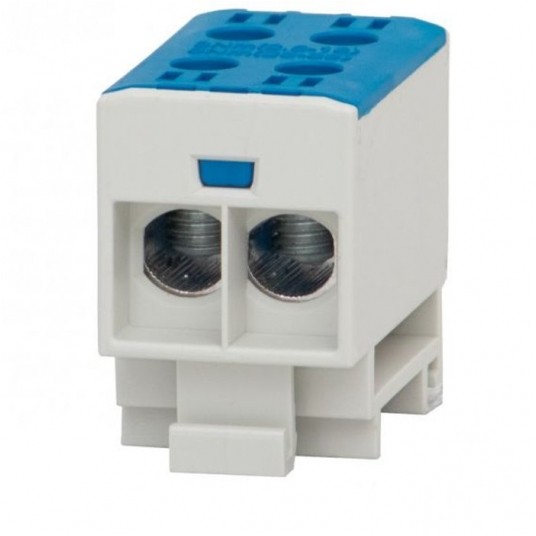 Złączka LZ 2x35/2x35mm2 niebieska na szynę TH35 -zdjęcie numer 1