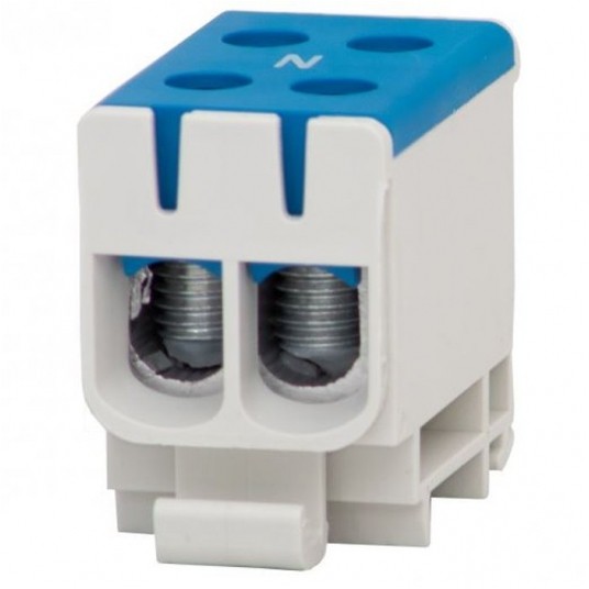 Złączka LZ 2x50/2x50mm2 niebieska na szynę TH35 -zdjęcie numer 1