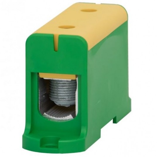 Złączka LZ 35mm2-240mm2 żółto/ziel. na szynę TH35 -zdjęcie numer 1