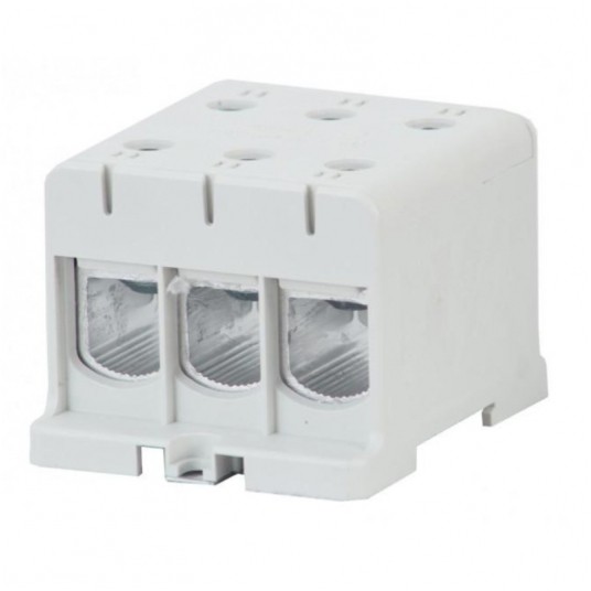 Złączka LZ 3x150/3x150mm2 szara na szynę TH35 -zdjęcie numer 1